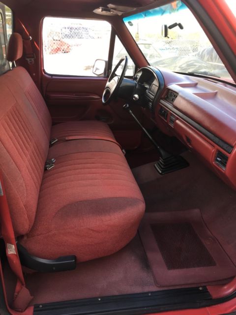 1992 Red Ford F-150 Standard Cab Pickup