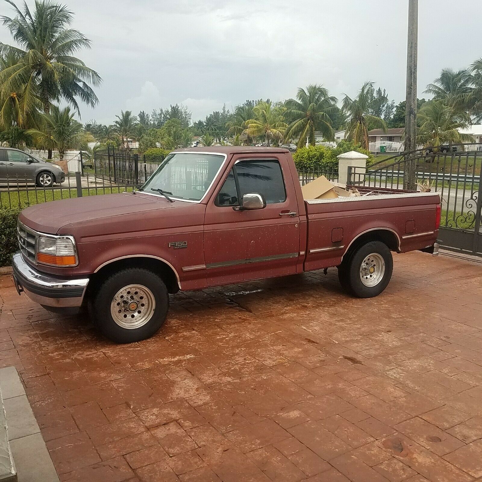 1992 Burgundy Ford F-150 Standard Cab Pickup