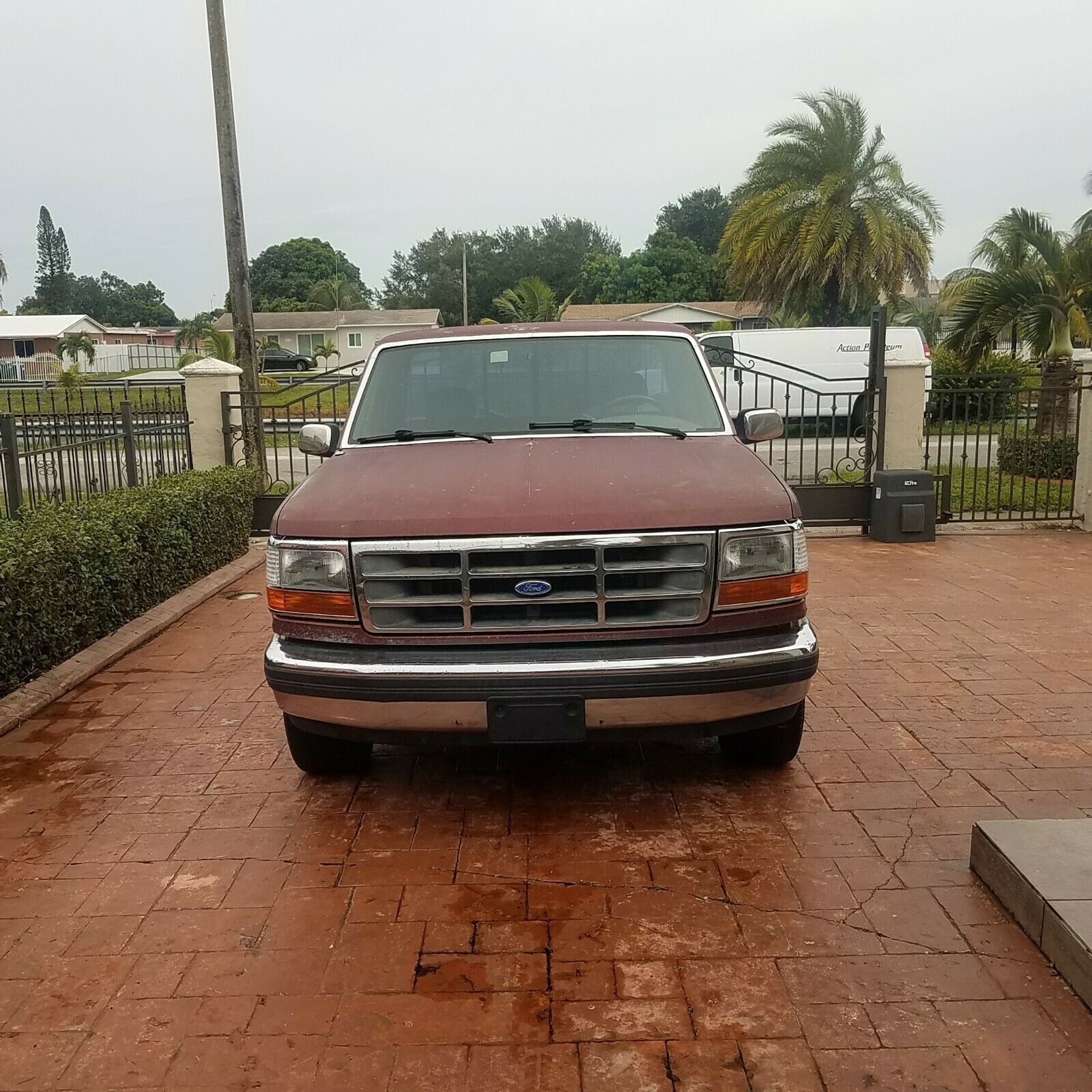 1992 Burgundy Ford F-150 Standard Cab Pickup