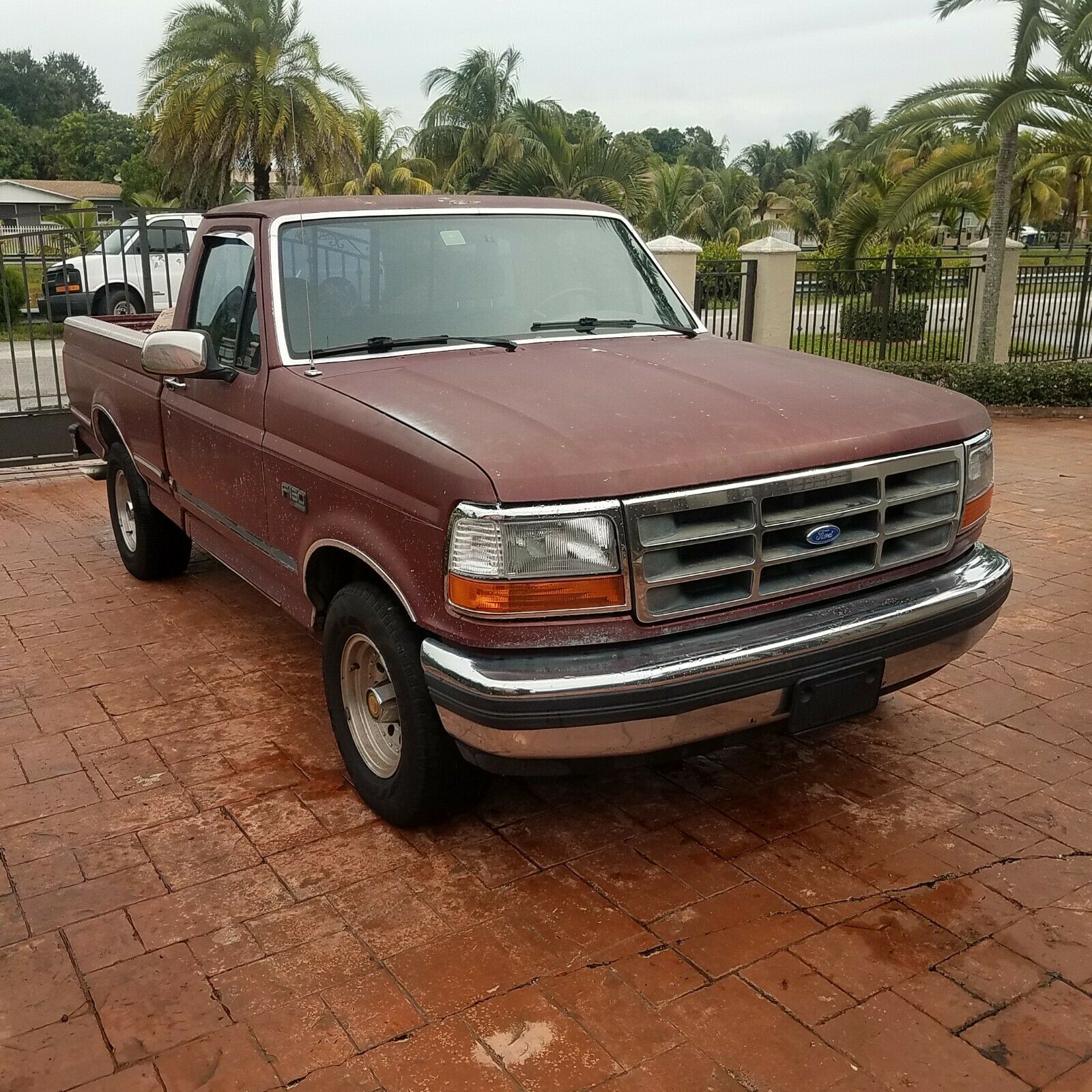 1992 Burgundy Ford F-150 Standard Cab Pickup