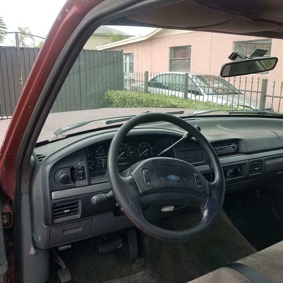 1992 Burgundy Ford F-150 Standard Cab Pickup