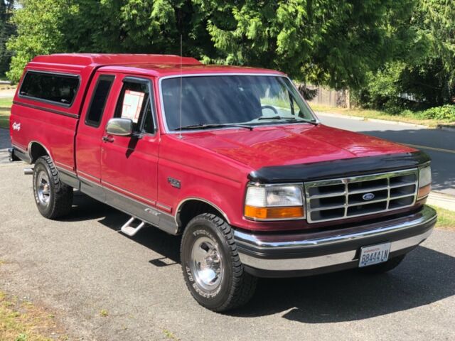 1992 Burgundy Ford F-150 Extended Cab Pickup