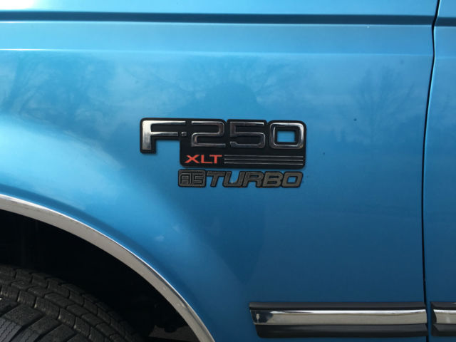 1992 Blue Ford F-250 Extended Cab Pickup