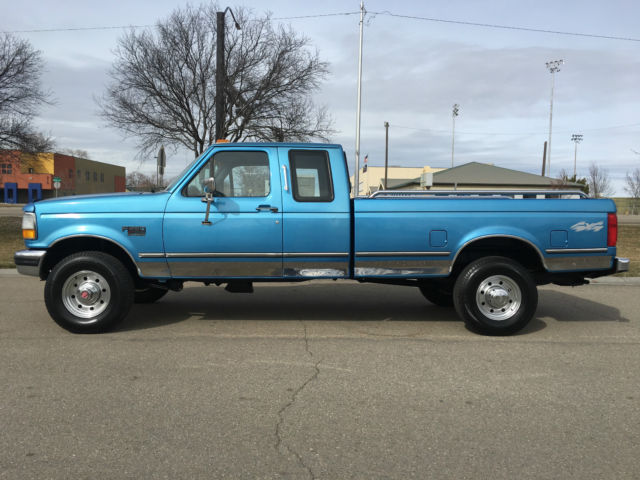 1992 Blue Ford F-250 Extended Cab Pickup