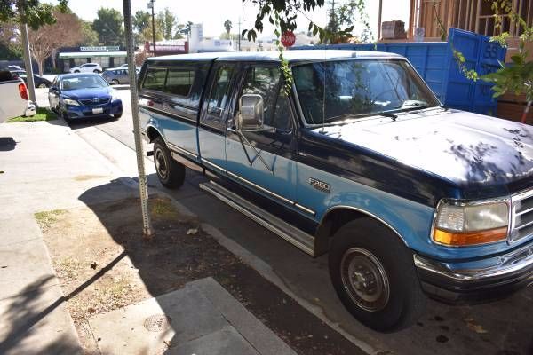 1992 Blue Ford F-250 Extended Cab Pickup