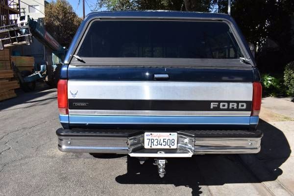 1992 Blue Ford F-250 Extended Cab Pickup