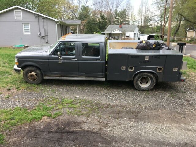 1992 Gray Ford F-350 Crew Cab Pickup