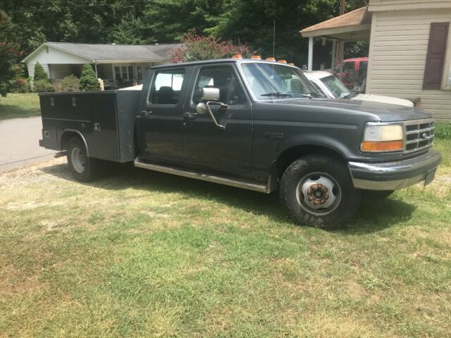 1992 Gray Ford F-350 Crew Cab Pickup