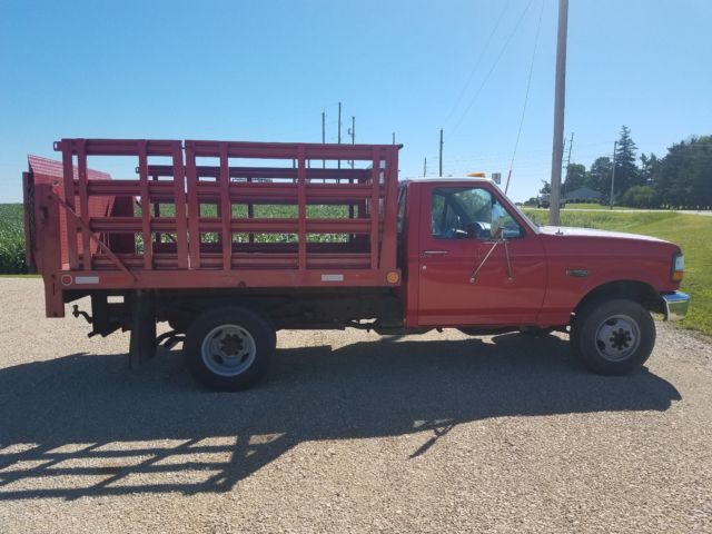 1992 Red Ford F-350 Standard Cab Pickup