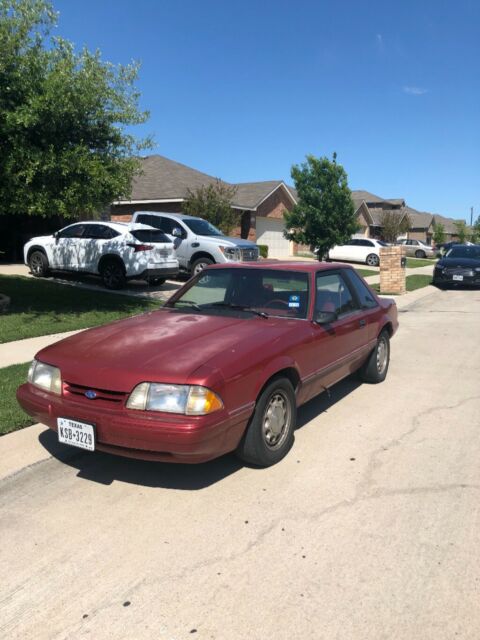 1992 Red Ford Mustang