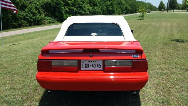 1992 Red Ford Mustang Convertible