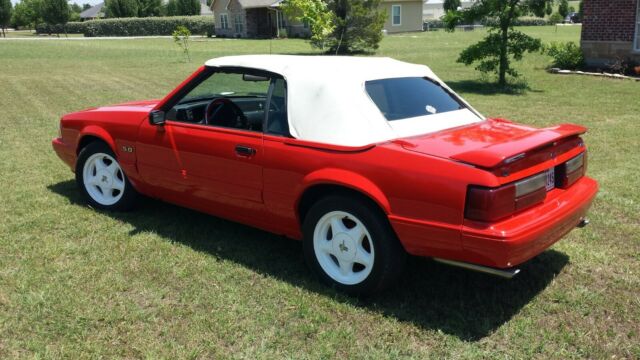 1992 Red Ford Mustang Convertible