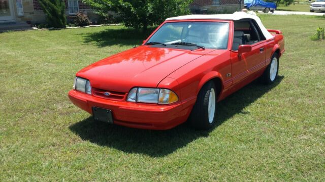 1992 Red Ford Mustang Convertible