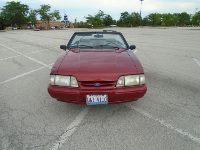 1992 Red Ford Mustang Convertible