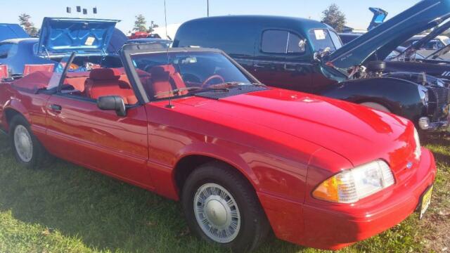 1992 Red Ford Mustang Convertible