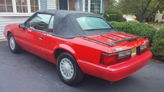 1992 Red Ford Mustang Convertible