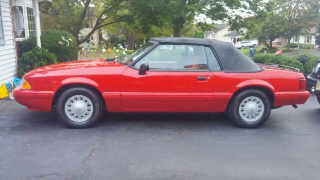 1992 Red Ford Mustang Convertible