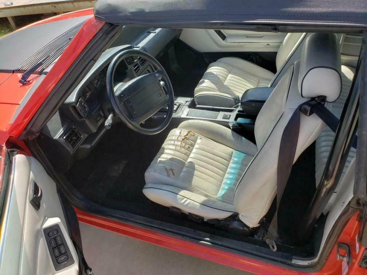 1992 Red Ford Mustang Convertible