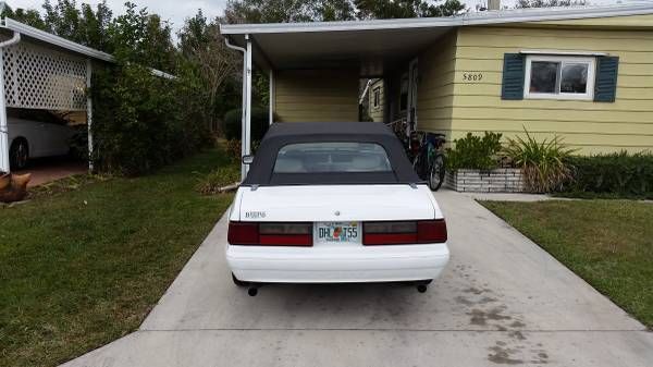 1992 White Ford Mustang Convertible