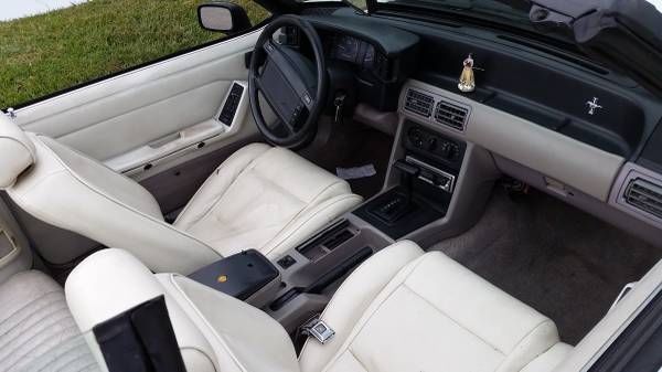 1992 White Ford Mustang Convertible