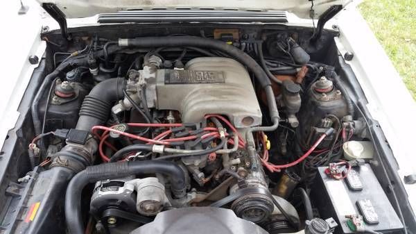 1992 White Ford Mustang Convertible