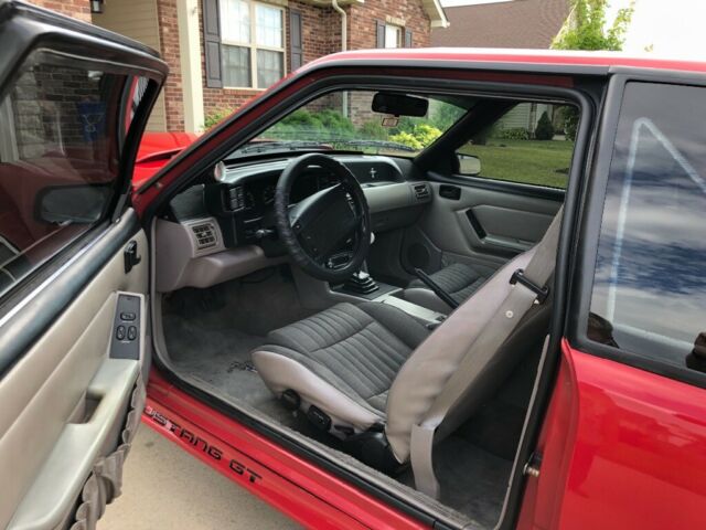 1992 Red Ford Mustang Hatchback