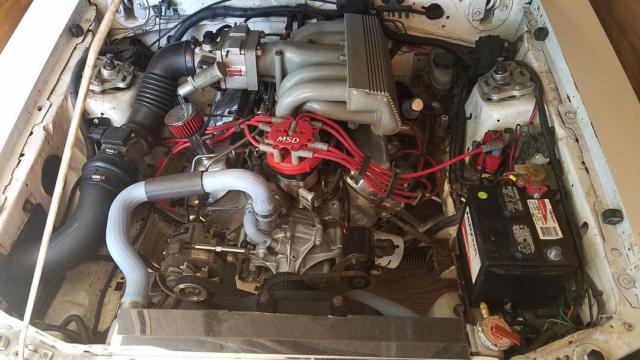 1992 White Ford Mustang Hatchback