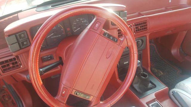 1992 Red Ford Mustang Convertible