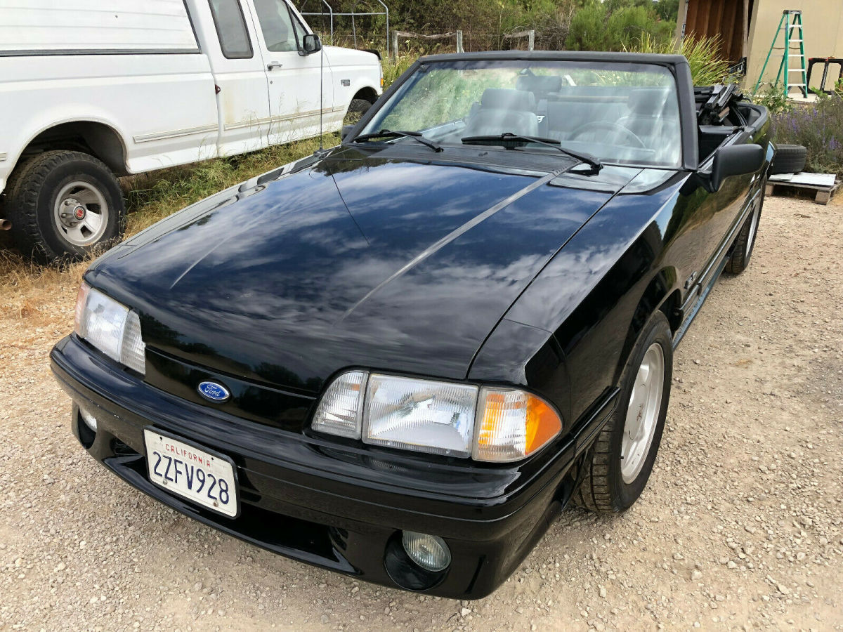 1992 Black Ford Mustang Convertible