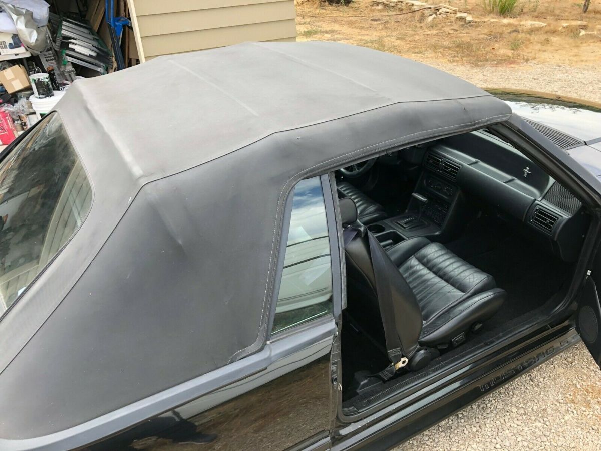 1992 Black Ford Mustang Convertible