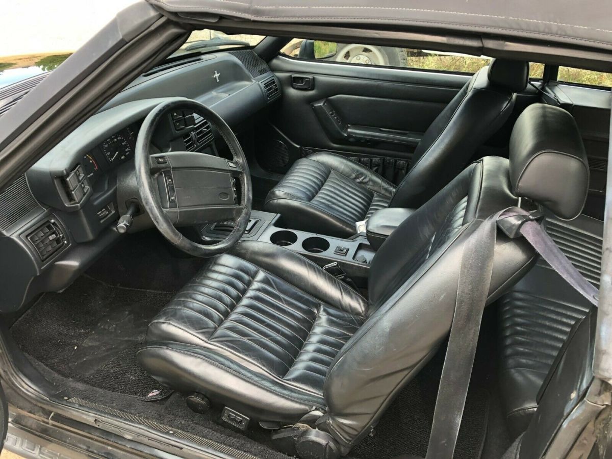 1992 Black Ford Mustang Convertible