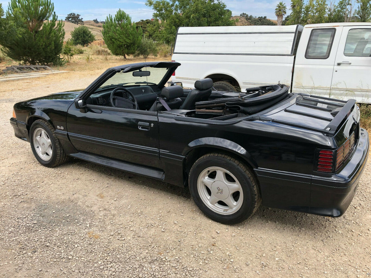 1992 Black Ford Mustang Convertible