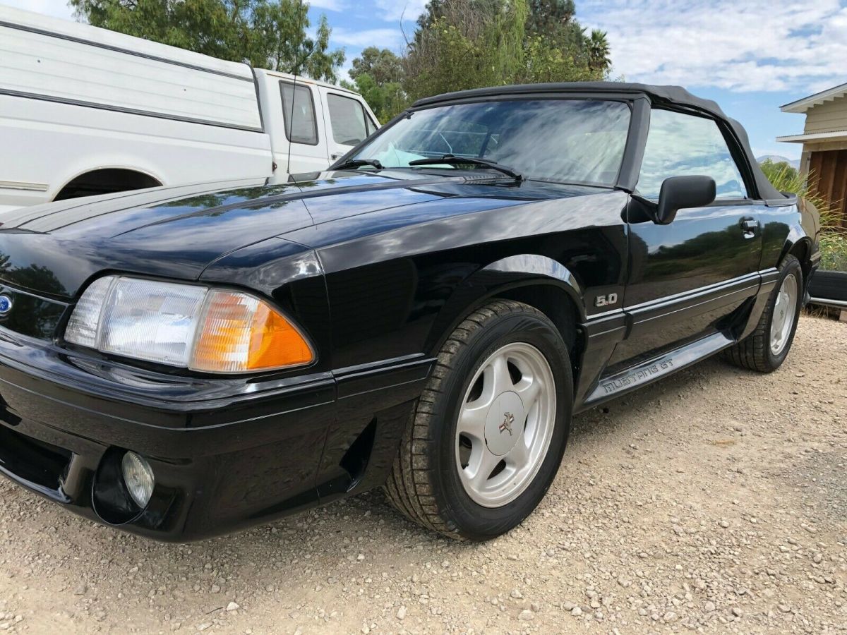 1992 Black Ford Mustang Convertible