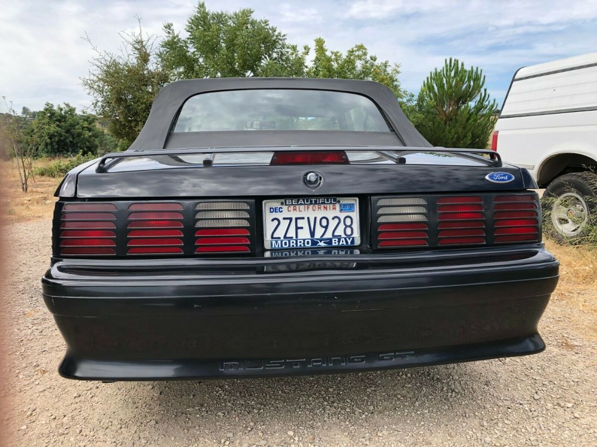 1992 Black Ford Mustang Convertible