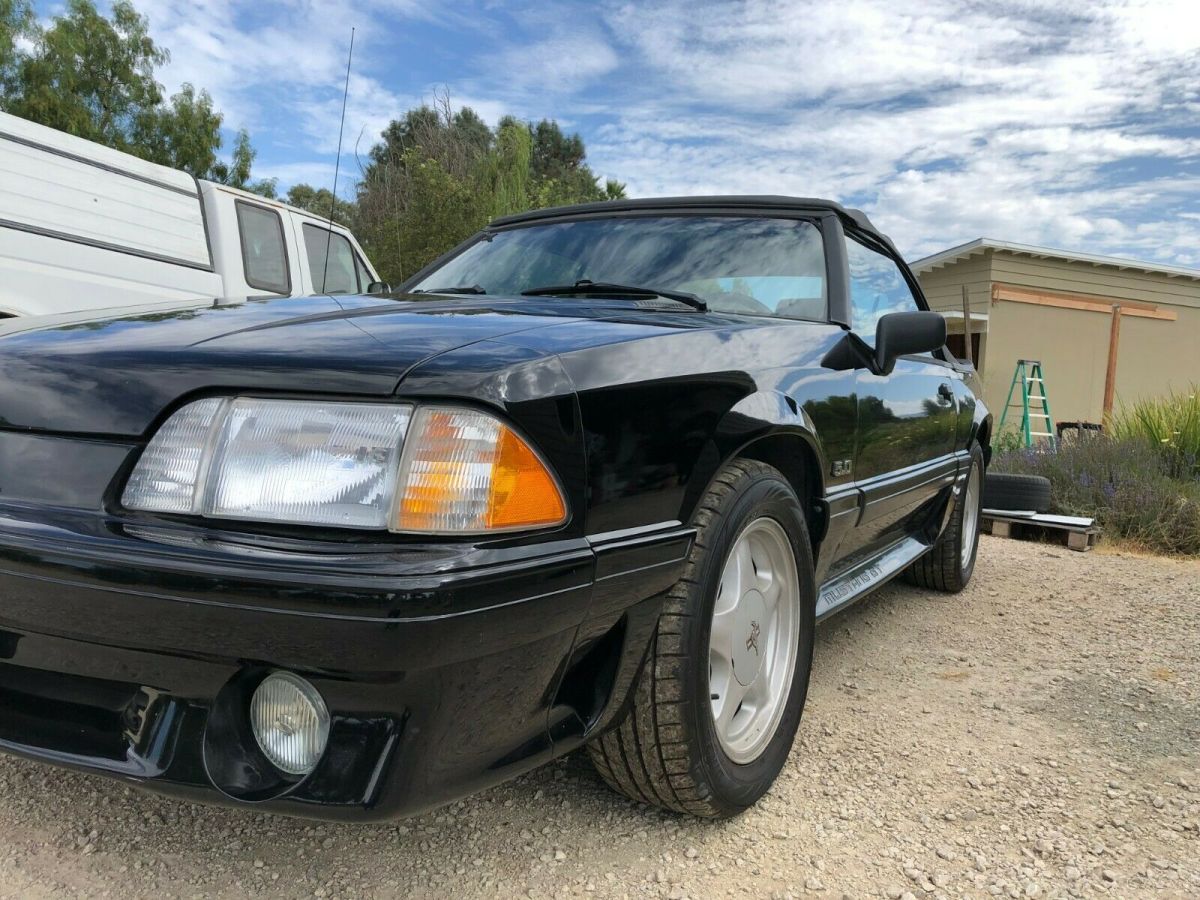 1992 Black Ford Mustang Convertible