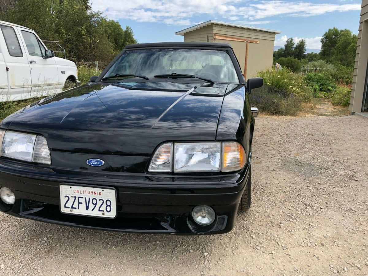 1992 Black Ford Mustang Convertible
