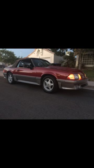 1992 Red Ford Mustang Convertible