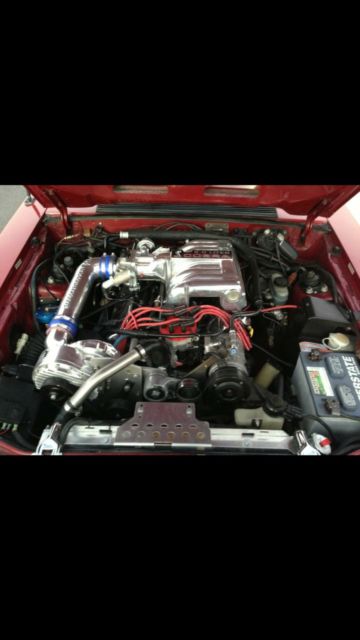 1992 Red Ford Mustang Convertible