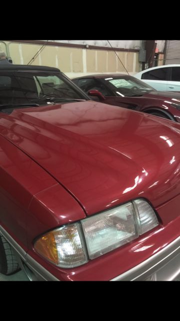 1992 Red Ford Mustang Convertible