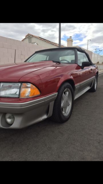 1992 Red Ford Mustang Convertible