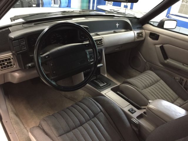 1992 White Ford Mustang Convertible