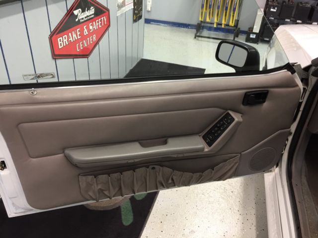 1992 White Ford Mustang Convertible