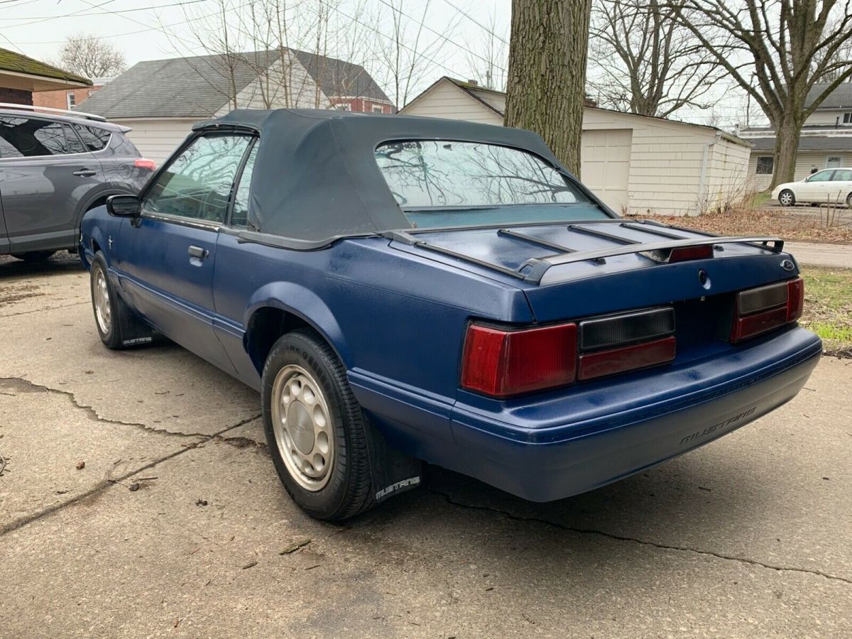 1992 Blue Ford Mustang Convertible