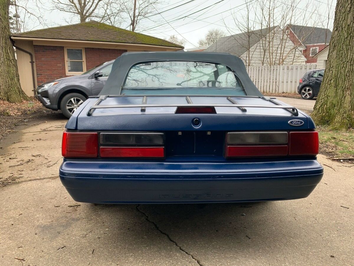 1992 Blue Ford Mustang Convertible