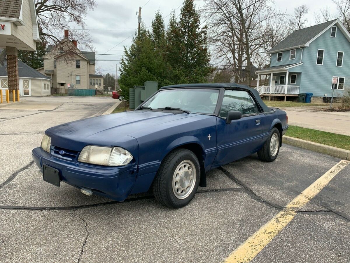 1992 Blue Ford Mustang Convertible