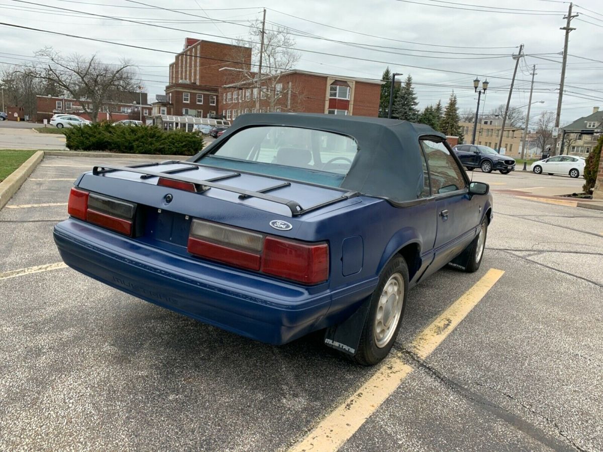 1992 Blue Ford Mustang Convertible