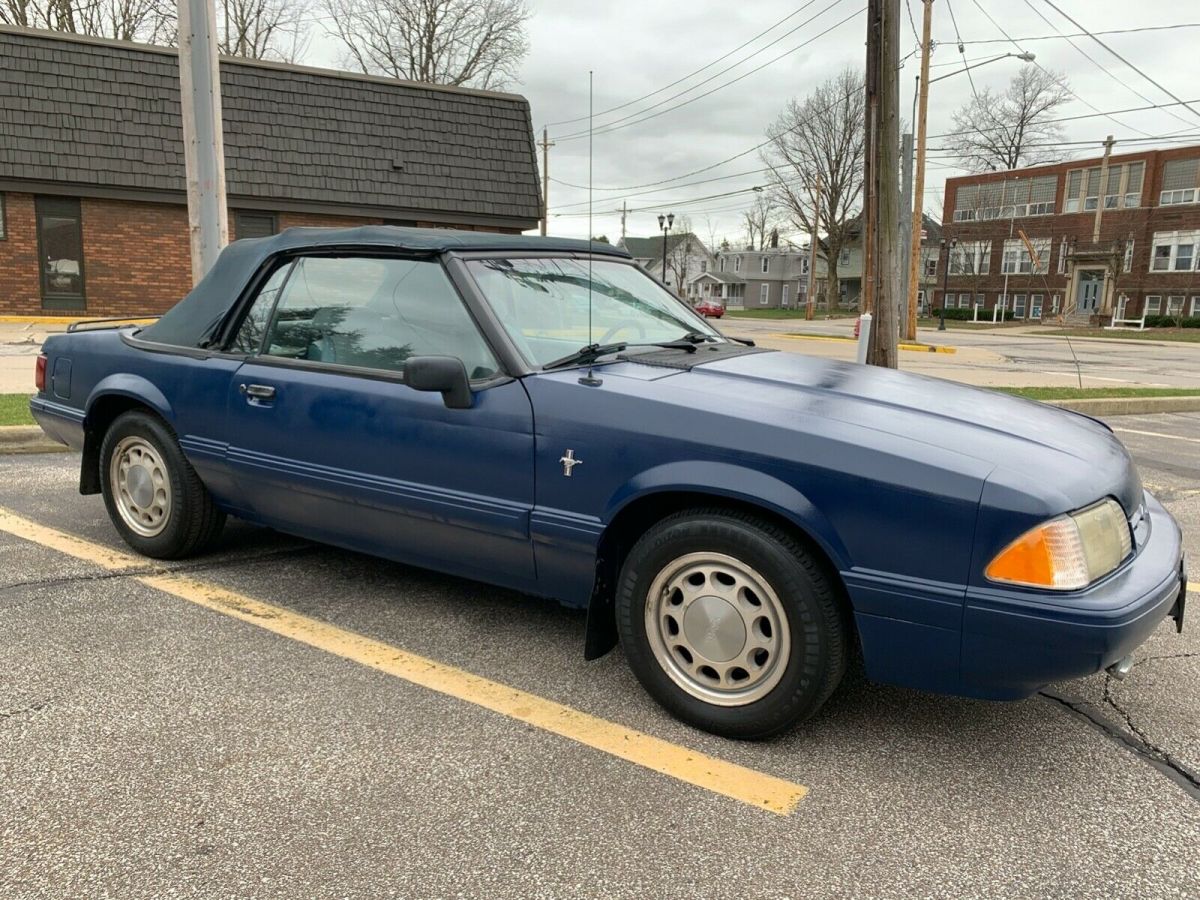1992 Blue Ford Mustang Convertible