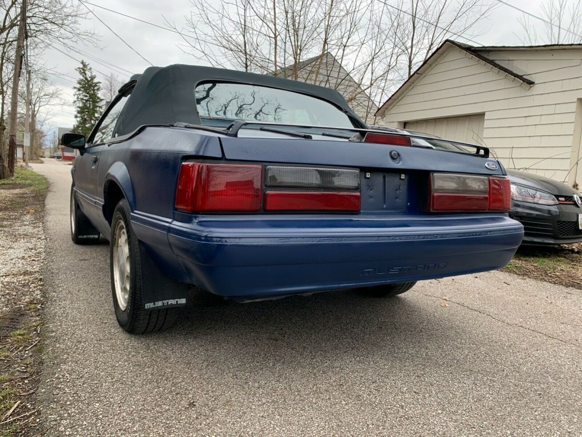 1992 Blue Ford Mustang Convertible