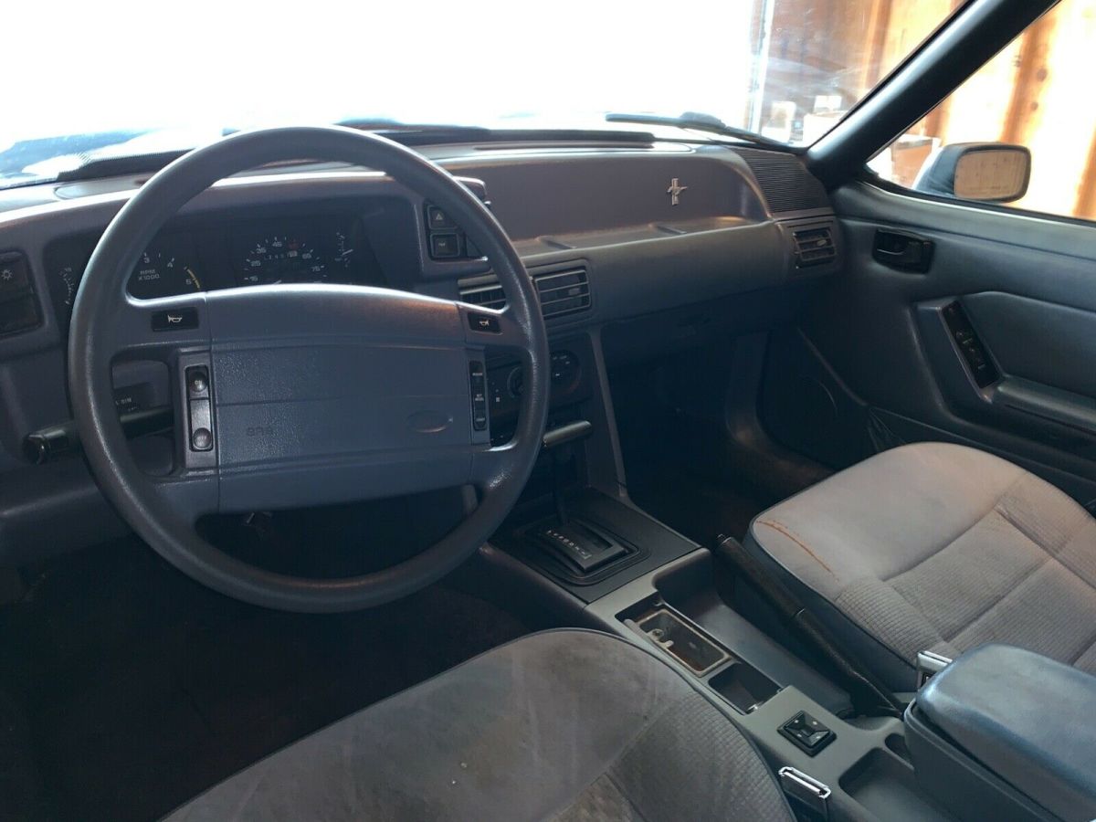 1992 Blue Ford Mustang Convertible
