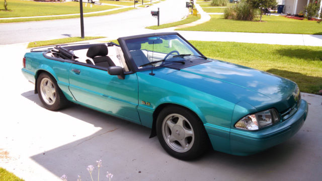 1992 Green Ford Mustang Convertible